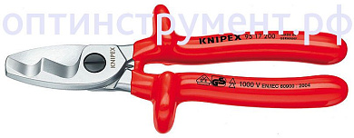 Ножницы для резки кабелей с двойными режущими кромками KNIPEX 95 17 200  KN-9517200