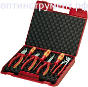 Чемодан пластиковый с инструментом для электромонтажа 7 предметов KNIPEX 00 21 15 KN-002115