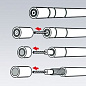 Стриппер для снятия изоляции с коаксиальных кабелей KNIPEX 16 60 05 SB KN-166005SB