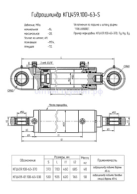 Гидроцилиндр КГЦ 459-01.100-63-530