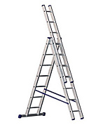 Лестница-стремянка Алюмет трехсекционная усиленная 6313 3x13