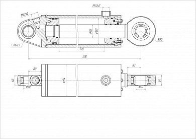 Гидроцилиндр ЦГ-160.80х710.11