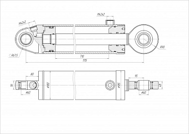 Гидроцилиндр ЦГ-160.70х710.11
