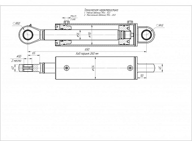 Гидроцилиндр ЦГ-110.56х260.22