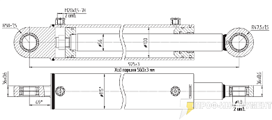 Гидроцилиндр МС100/56х560-3(4).11