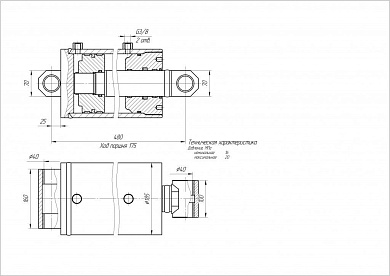 Гидроцилиндр ЦГ-160.70х175.17