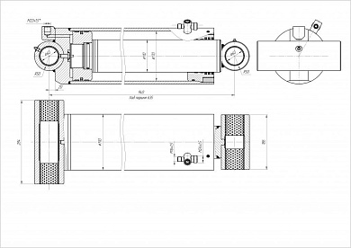 Гидроцилиндр ЦГ-170.110х635.22