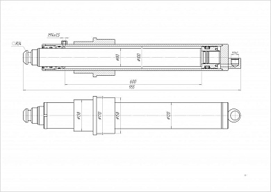 Гидроцилиндр ЦГ-100.80х600.55