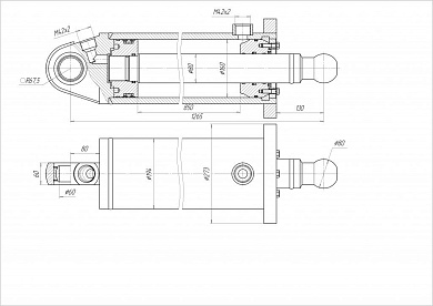 Гидроцилиндр ЦГ-160.80х850.15