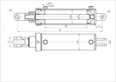 Гидроцилиндр ЦГ-100.35х305.01