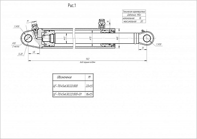 Гидроцилиндр ЦГ-70.45х630.22