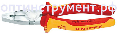 Плоскогубцы комбинированные хром-ванадиевые, 190 мм, KNIPEX 01 06 190 KN-0106190