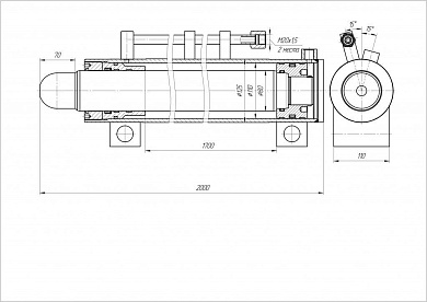 Гидроцилиндр ЦГ-110.80х1700.65
