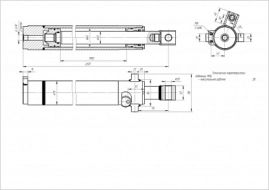 Гидроцилиндр ЦГ-60.40х1950.58