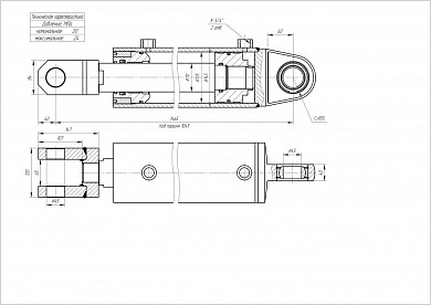 Гидроцилиндр ЦГ-125.70х1045.18