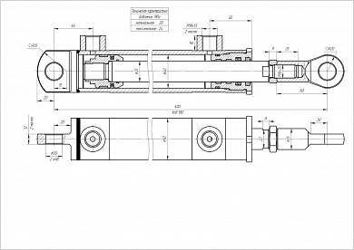 Гидроцилиндр ЦГ-40.25х180.22