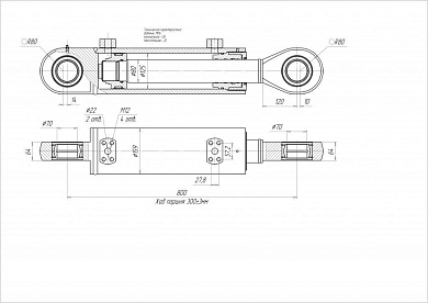 Гидроцилиндр ЦГ-125.80х300.11