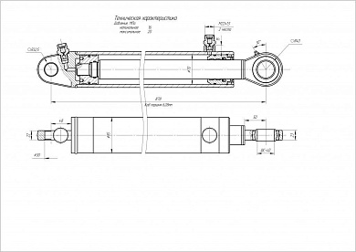 Гидроцилиндр ЦГ-70.45х628.21
