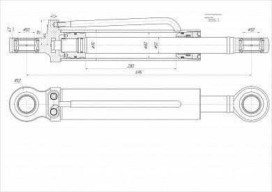 Гидроцилиндр ЦГ-80.50х280.11