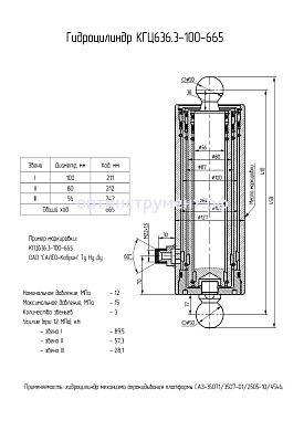 Гидроцилиндр КГЦ 636.3-100-665