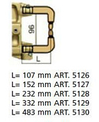 Комплект плеч с водяным охл.L=232мм,D=22мм - TECNA 5128