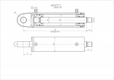Гидроцилиндр ЦГ-60.30х170.23