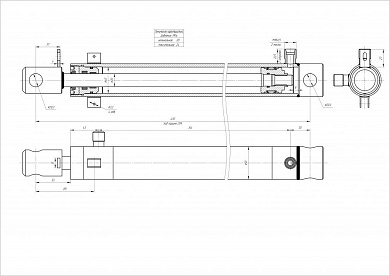 Гидроцилиндр ЦГ-40.20х299.17