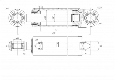 Гидроцилиндр ЦГ-160.80х465.11